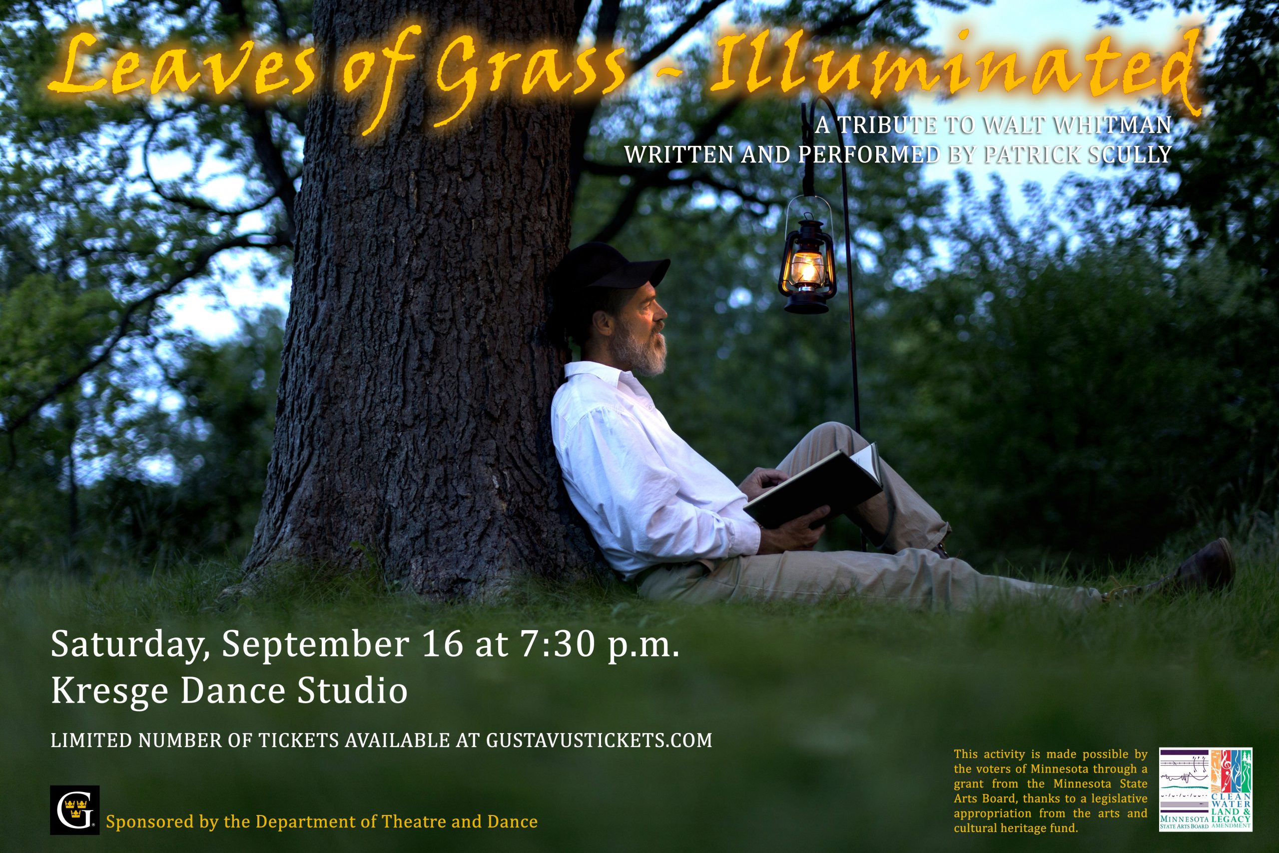 Patrick Scully presents Walt Whitman in an intimate theatre-going experience