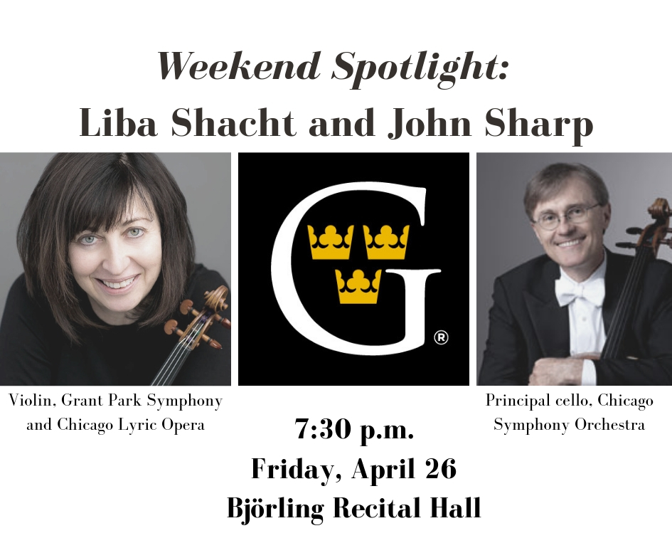 Weekend Preview: Spotlight on John Sharp, Liba Shacht, and the Gustavus Symphony Orchestra